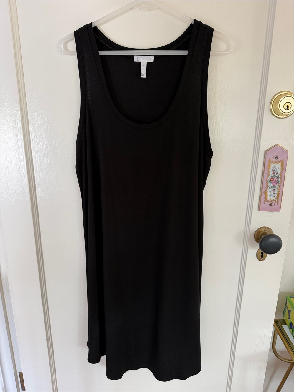 Leith Black Sleeveless Tank Dress